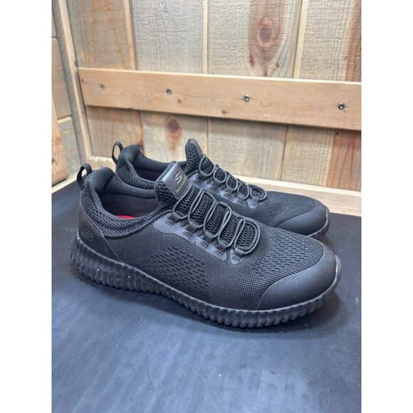 Skechers Womens 10W Black Slip-Resistant Air-Cooled Memory Foam Athletic Shoes - Picture 1 of 8